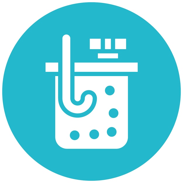 Ilustración del icono del vector de aireación del conjunto de iconos del laboratorio
