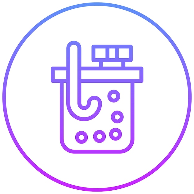 Ilustración del icono del vector de aireación del conjunto de iconos del laboratorio