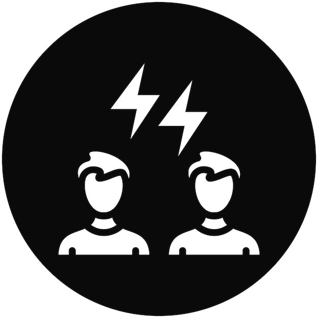 Ilustración del icono del vector de altercación del conjunto de iconos de recursos humanos