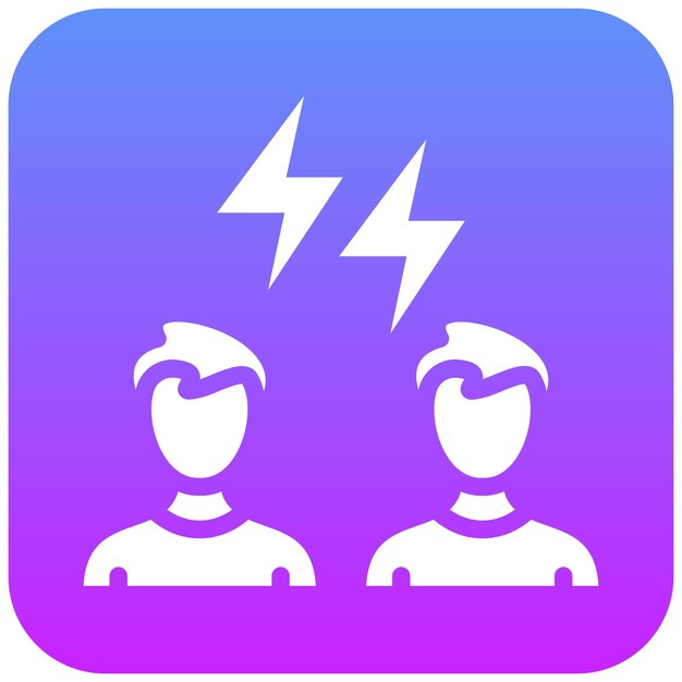 Ilustración del icono del vector de altercación del conjunto de iconos de recursos humanos