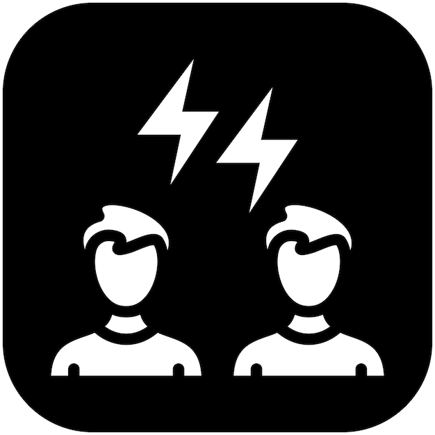 Ilustración del icono del vector de altercación del conjunto de iconos de recursos humanos