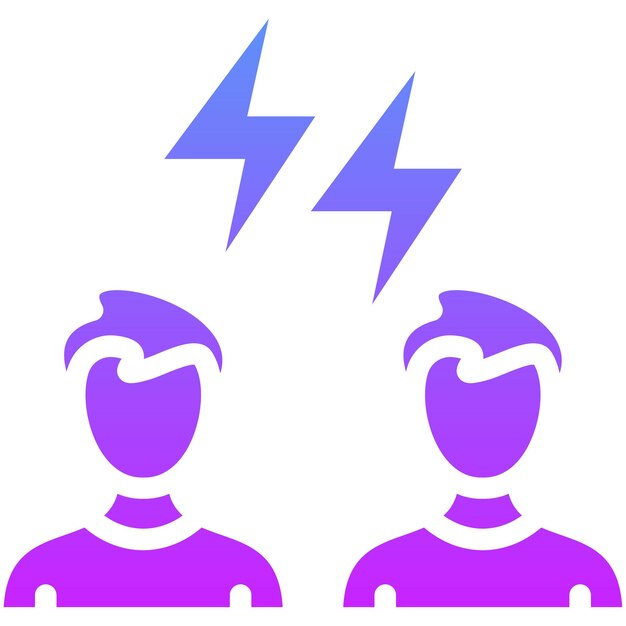 Ilustración del icono del vector de altercación del conjunto de iconos de recursos humanos