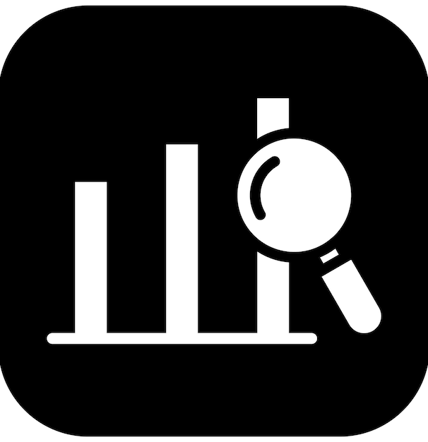 Ilustración del icono del vector de análisis del conjunto de iconos de Business Analytics