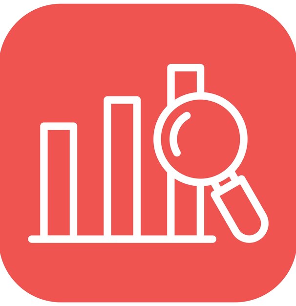 Ilustración del icono del vector de análisis del conjunto de iconos de Business Analytics