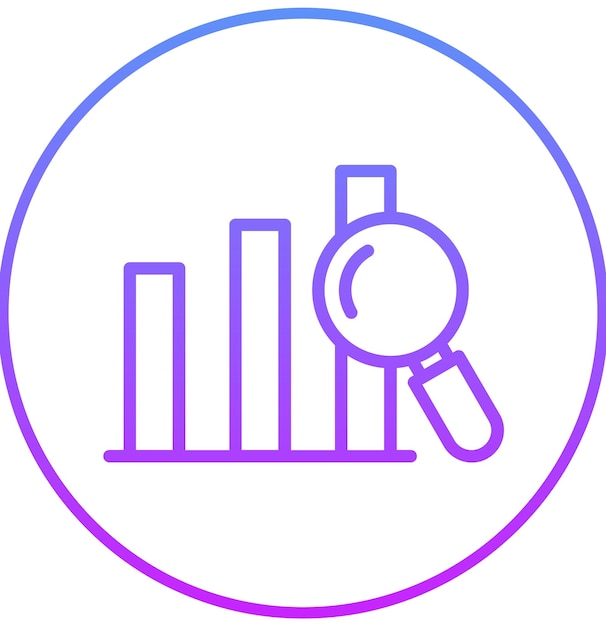 Ilustración del icono del vector de análisis del conjunto de iconos de Business Analytics
