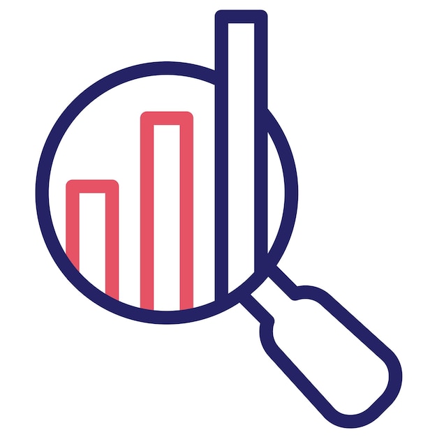 Ilustración del icono del vector de análisis estadístico del conjunto de iconos de análisis de datos
