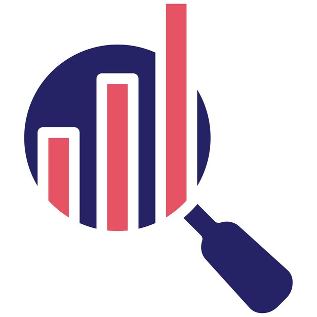 Ilustración del icono del vector de análisis estadístico del conjunto de iconos de análisis de datos