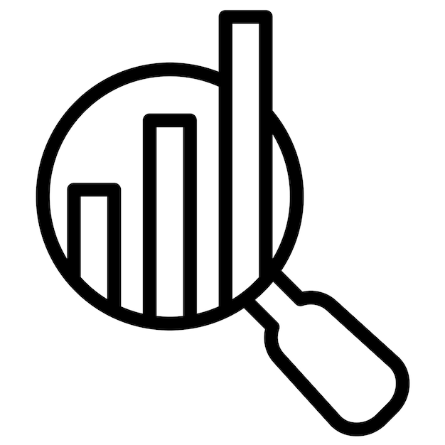Ilustración del icono del vector de análisis estadístico del conjunto de iconos de análisis de datos