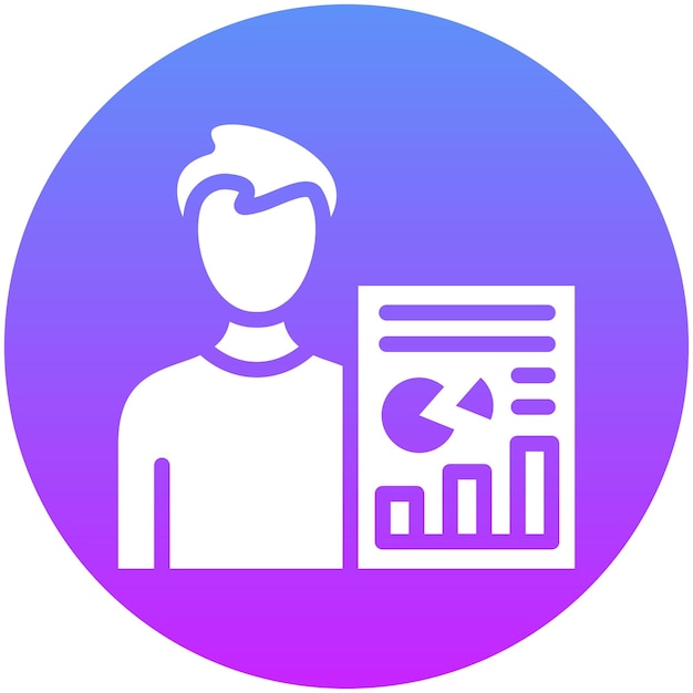 Ilustración del icono del vector de análisis humano del conjunto de iconos de recursos humanos