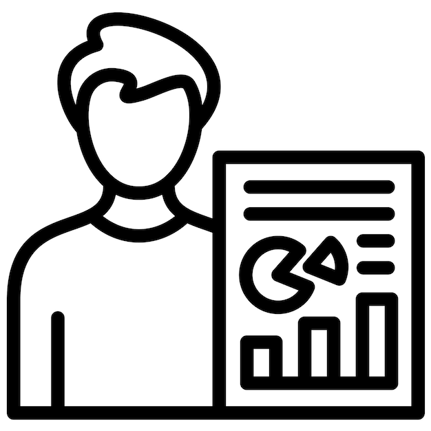 Ilustración del icono del vector de análisis humano del conjunto de iconos de recursos humanos