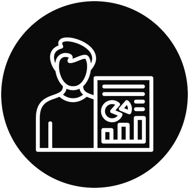 Ilustración del icono del vector de análisis humano del conjunto de iconos de recursos humanos