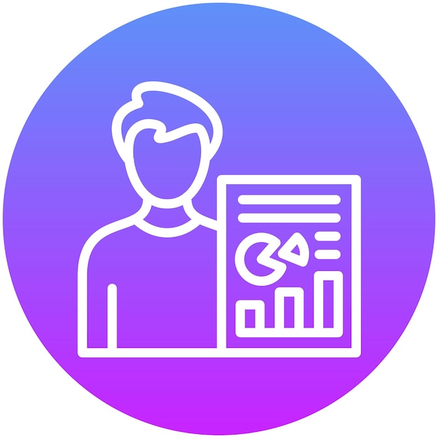 Ilustración del icono del vector de análisis humano del conjunto de iconos de recursos humanos