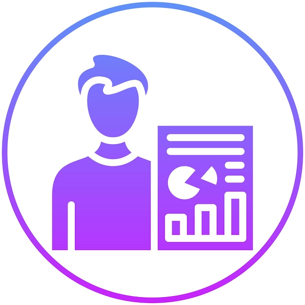 Ilustración del icono del vector de análisis humano del conjunto de iconos de recursos humanos