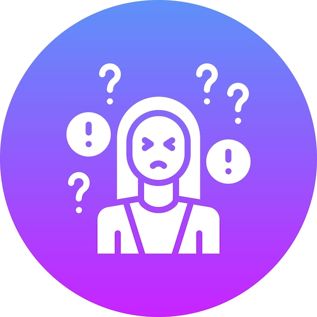 Ilustración del icono del vector de ansiedad del conjunto de iconos de salud mental