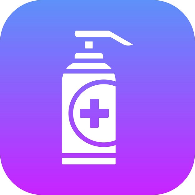 Ilustración del icono del vector antiséptico del conjunto de iconos de medicina