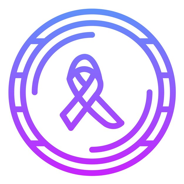 Ilustración del icono del vector de apoyo del cáncer del icono de quimioterapia