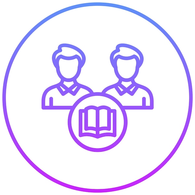 Ilustración del icono del vector de aprendizaje del conjunto de iconos de aprendizaje
