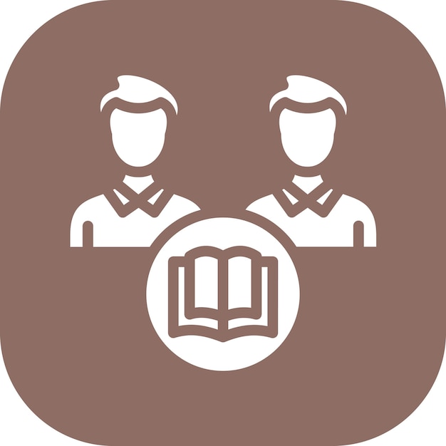 Ilustración del icono del vector de aprendizaje del conjunto de iconos de aprendizaje