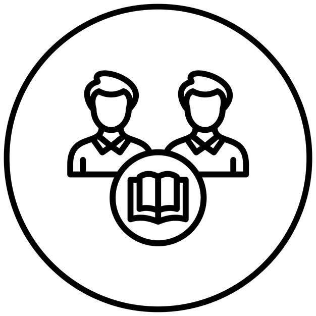 Ilustración del icono del vector de aprendizaje del conjunto de iconos de aprendizaje