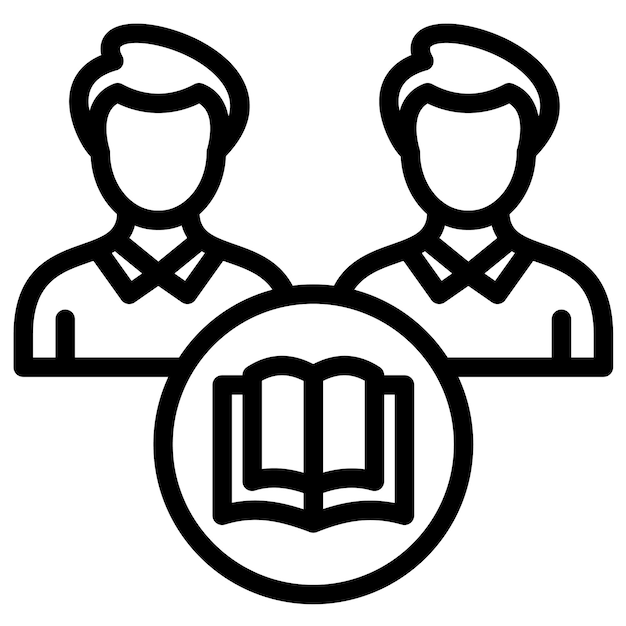 Ilustración del icono del vector de aprendizaje del conjunto de iconos de aprendizaje