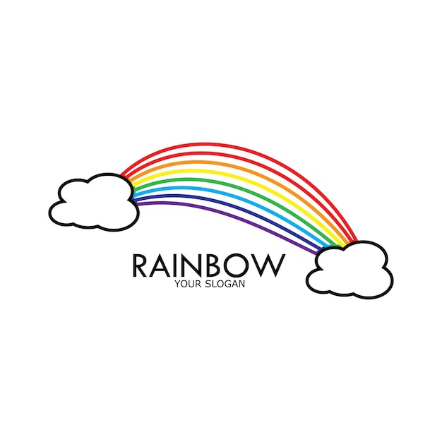 Ilustración de icono de vector de arco iris