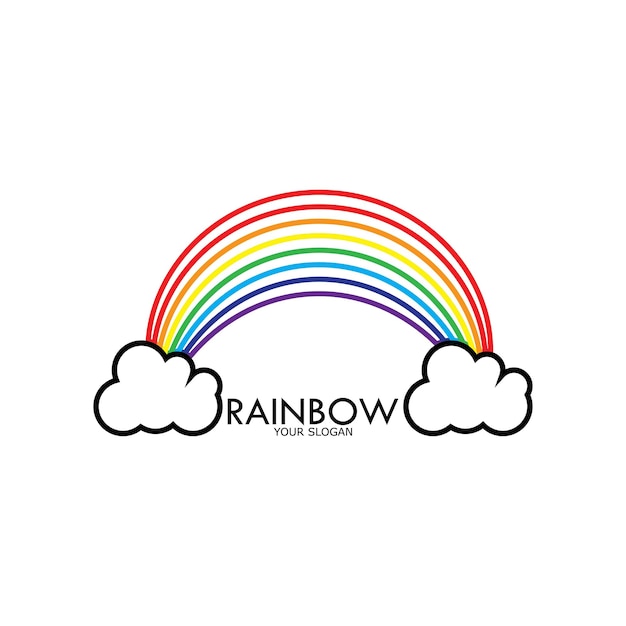 Ilustración de icono de vector de arco iris