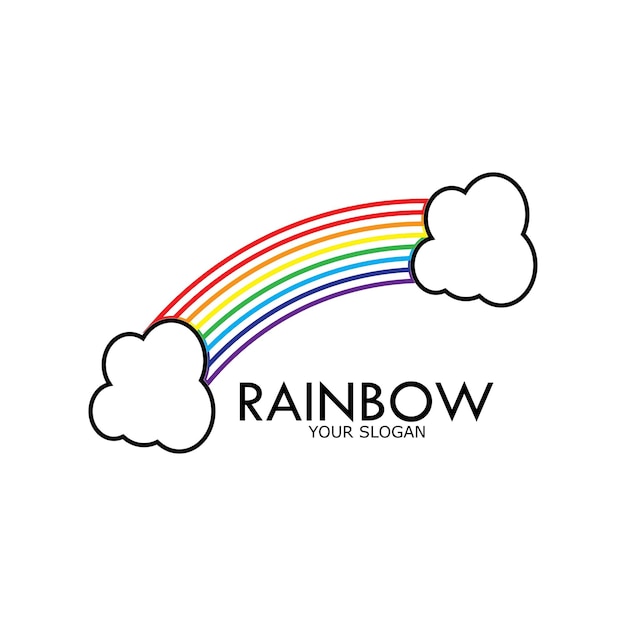 Ilustración de icono de vector de arco iris