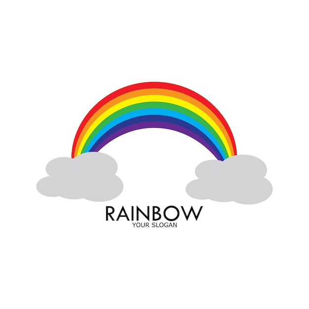 Ilustración de icono de vector de arco iris