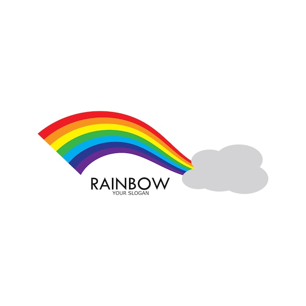 Ilustración de icono de vector de arco iris