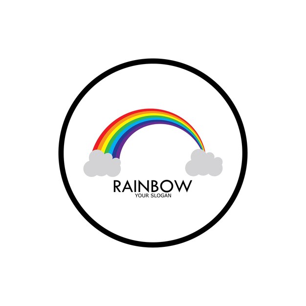 Ilustración de icono de vector de arco iris