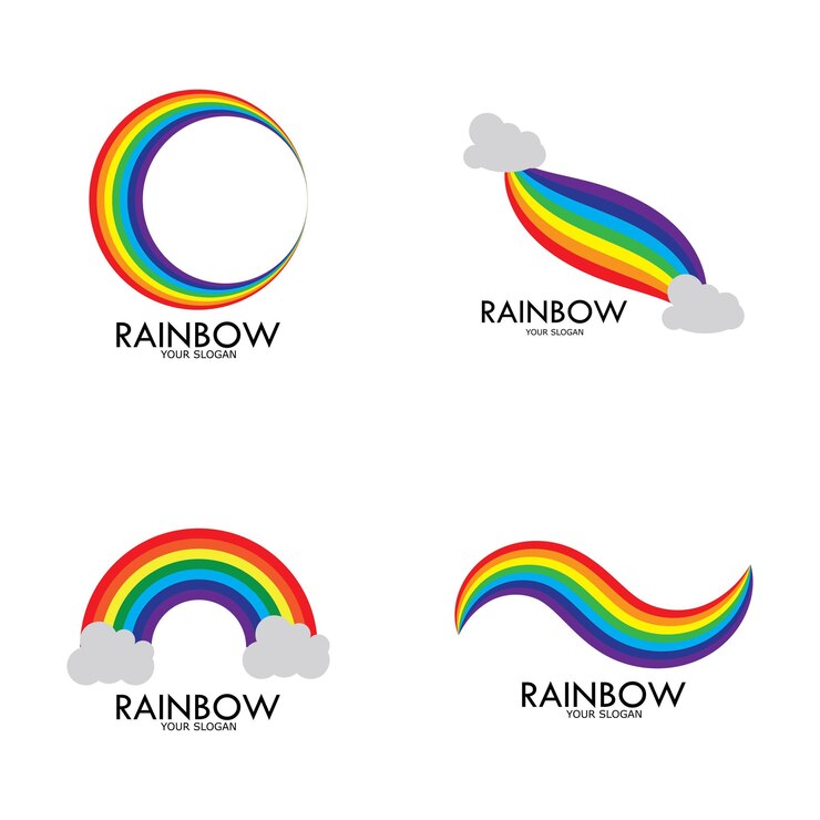 Vector ilustración de icono de vector de arco iris
