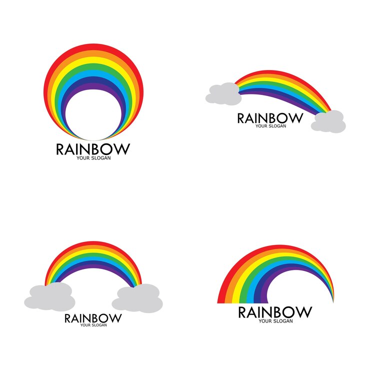 Vector ilustración de icono de vector de arco iris