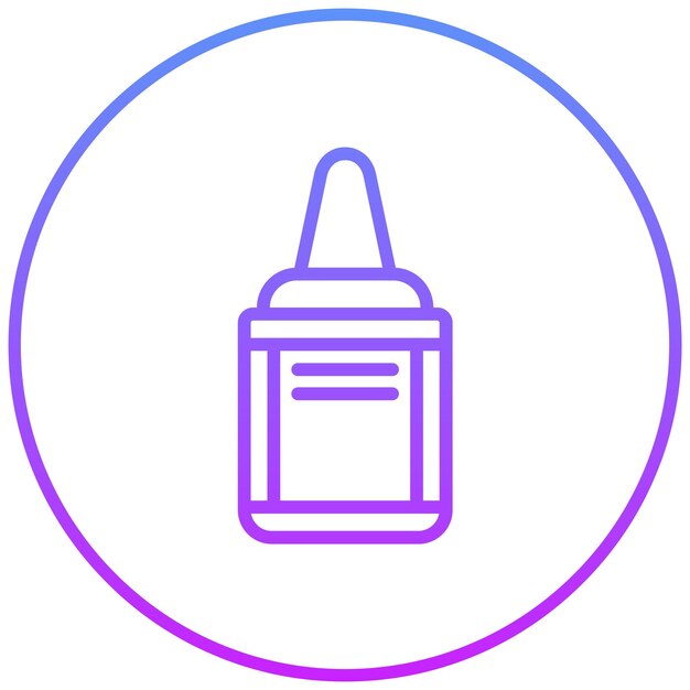 Ilustración del icono del vector de aspersión nasal del conjunto de iconos de Medicina I