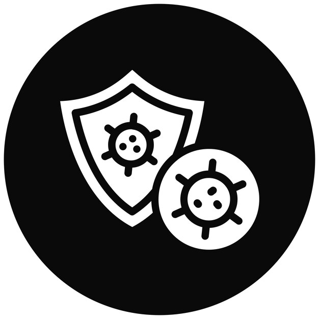 Ilustración del icono del vector de aumento de la inmunidad del conjunto de iconos de enfermedades infecciosas