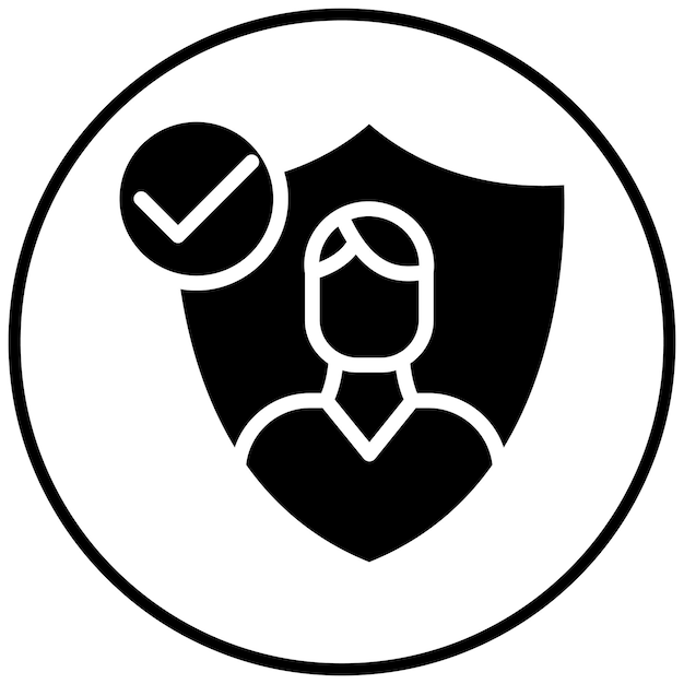 Ilustración del icono del vector de autenticidad del conjunto de iconos de liderazgo