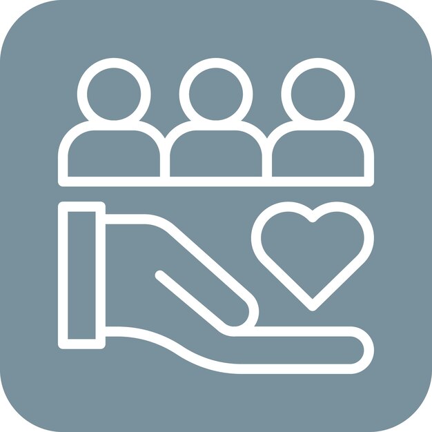 Ilustración del icono del vector de ayuda psicológica del conjunto de iconos de salud mental