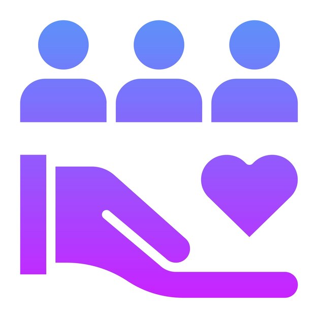 Ilustración del icono del vector de ayuda psicológica del conjunto de iconos de salud mental