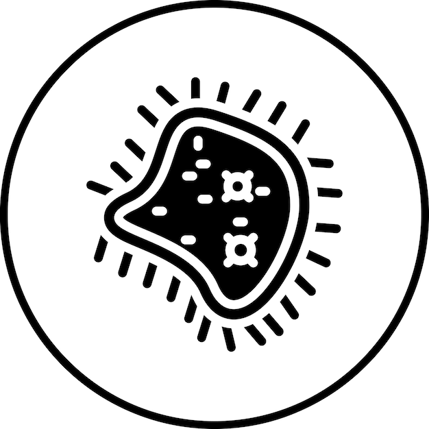 Ilustración del icono del vector de bacterias del conjunto de iconos de medicina