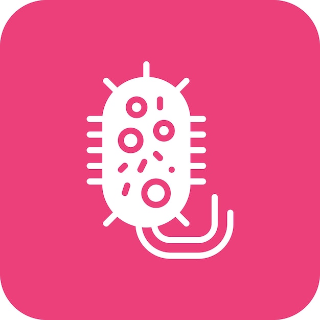 Ilustración del icono del vector de bacterias del conjunto de iconos de química