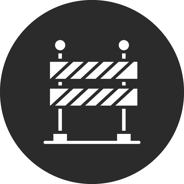 Ilustración del icono del vector de barrera de construcción del conjunto de iconos de herramientas de construcción
