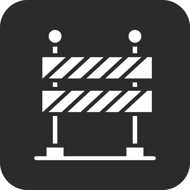 Ilustración del icono del vector de barrera de construcción del conjunto de iconos de herramientas de construcción