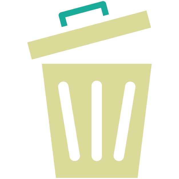 Ilustración del icono del vector de basura del conjunto de iconos de contaminación