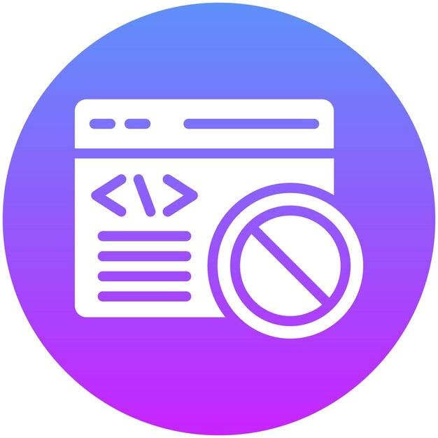 Ilustración del icono del vector de bloque de código del conjunto de iconos sin código