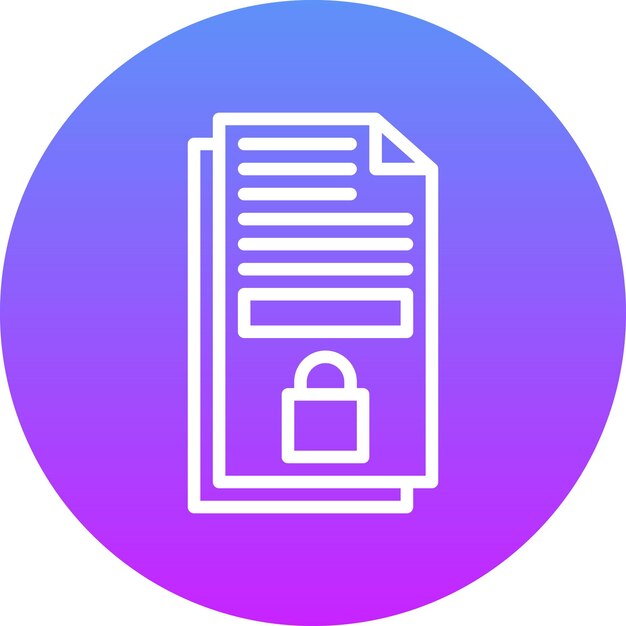 Ilustración del icono de vector bloqueado del conjunto de iconos de Seguridad Cibernética