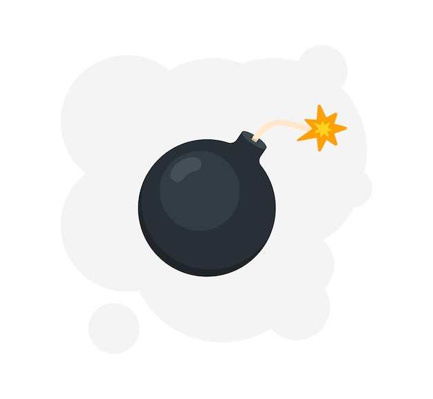 Ilustración de icono de vector de bomba