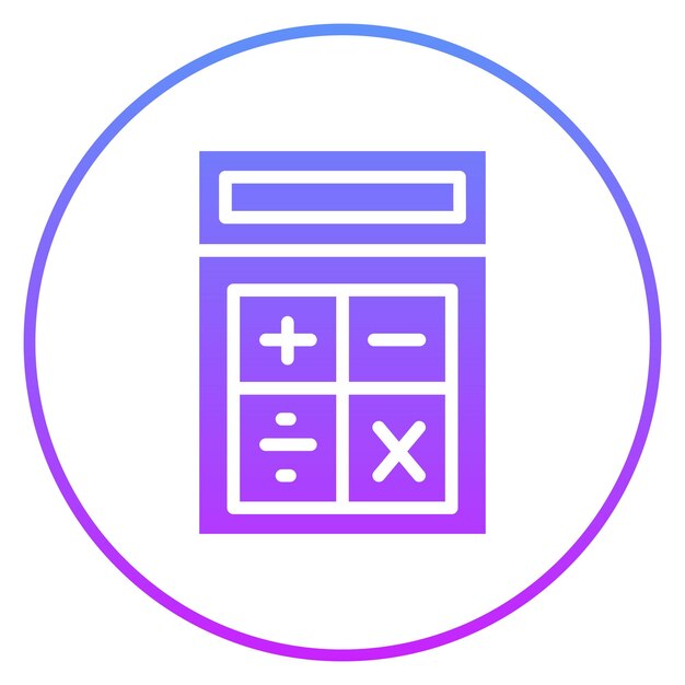 Ilustración del icono del vector de cálculo del conjunto de iconos de ingeniería