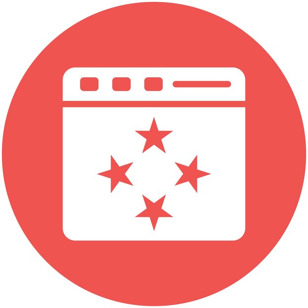 Ilustración del icono del vector de calificación de la página del conjunto de iconos de marketing en línea