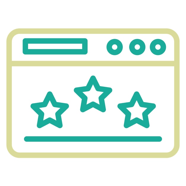 Ilustración del icono del vector de calificación del sitio web del conjunto de iconos de SEO y SEM