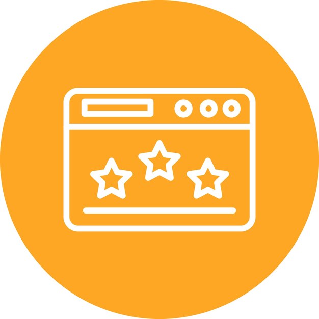 Ilustración del icono del vector de calificación del sitio web del conjunto de iconos de SEO y SEM
