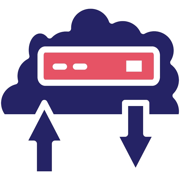 Vector ilustración del icono del vector de cambio de nube del conjunto de iconos de cloud computing